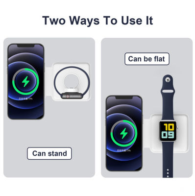 15W 2 in 1 Draadloze Magsafe-Duolader voor iPhone 12
