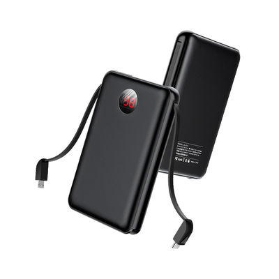 LCD de Machtsbank 10000mAh van de Vertonings Ingebouwde Kabel voor Android