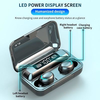 8D LEIDENE van de randf9 Ware Draadloze Hoofdtelefoon Vertoning Mini Invisible Button