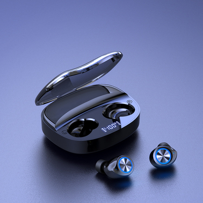 De geleide van de Controle Draadloze 5,0 Oortelefoons van de Vertoningsaanraking Draadloze Hoofdtelefoon van Earbuds TW90 met Ladersdoos